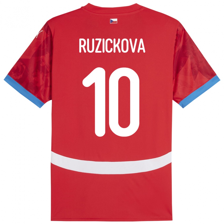 Kinder Tschechien Kristýna Růžičková #10 Rot Heimtrikot Trikot 24-26 T-Shirt Österreich