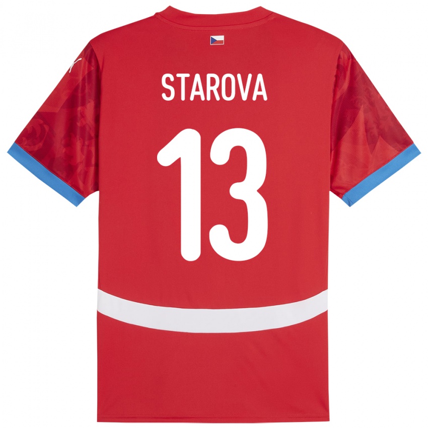 Kinder Tschechien Antonie Stárová #13 Rot Heimtrikot Trikot 24-26 T-Shirt Österreich