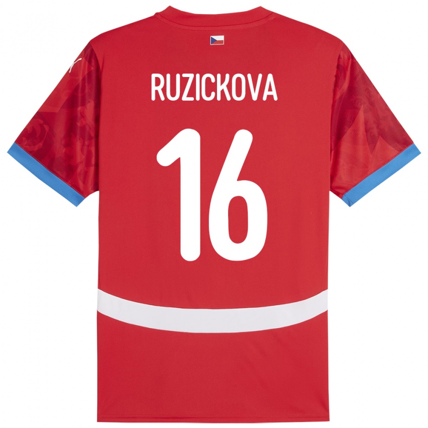 Kinder Tschechien Barbora Růžičková #16 Rot Heimtrikot Trikot 24-26 T-Shirt Österreich