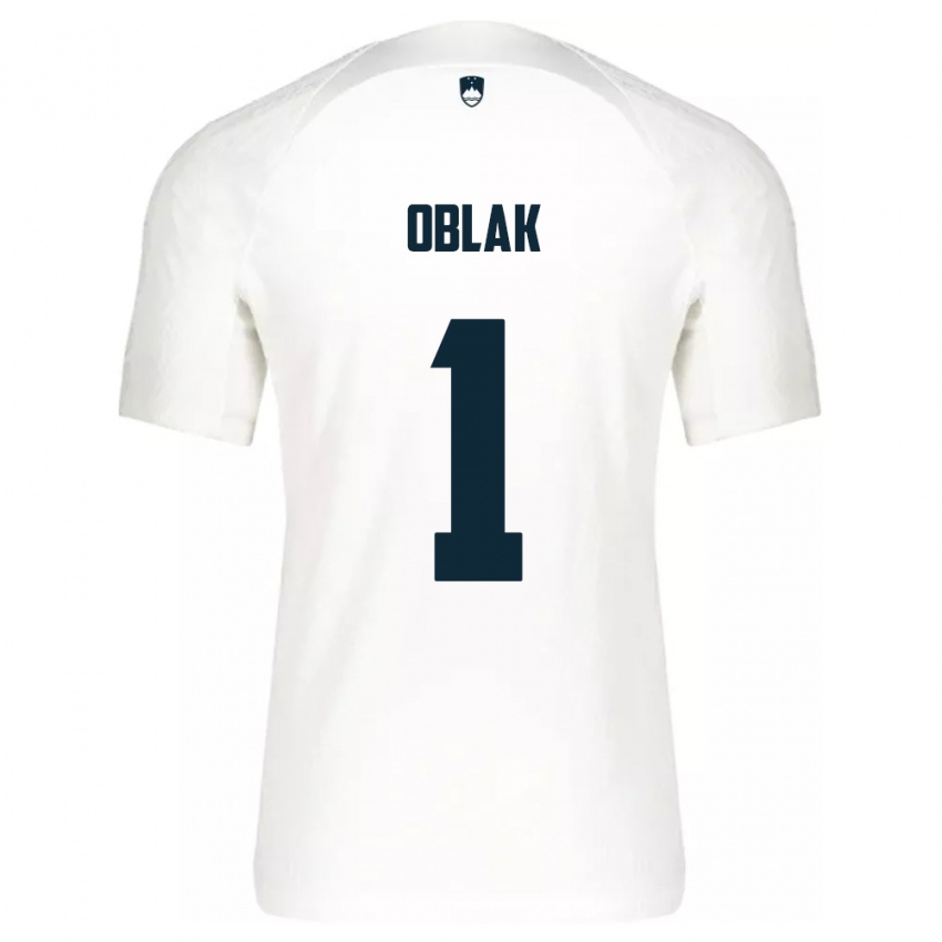 Kinder Slowenien Jan Oblak #1 Weiß Heimtrikot Trikot 24-26 T-Shirt Österreich