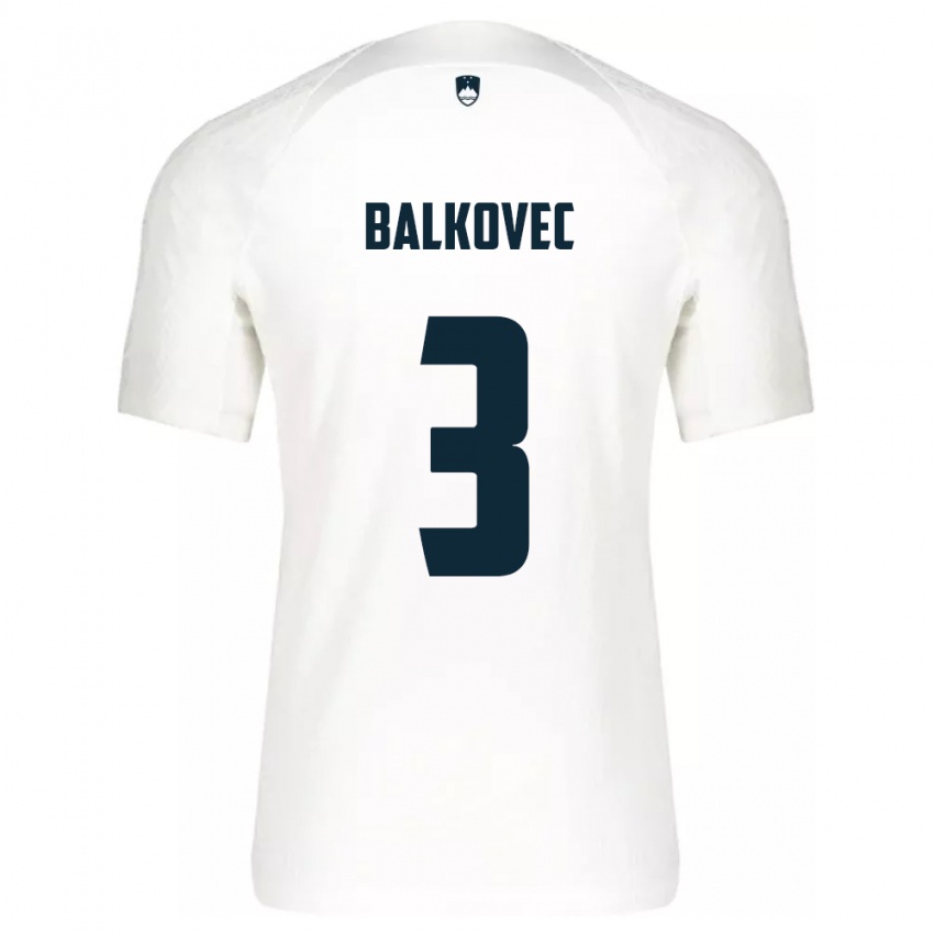 Kinder Slowenien Jure Balkovec #3 Weiß Heimtrikot Trikot 24-26 T-Shirt Österreich