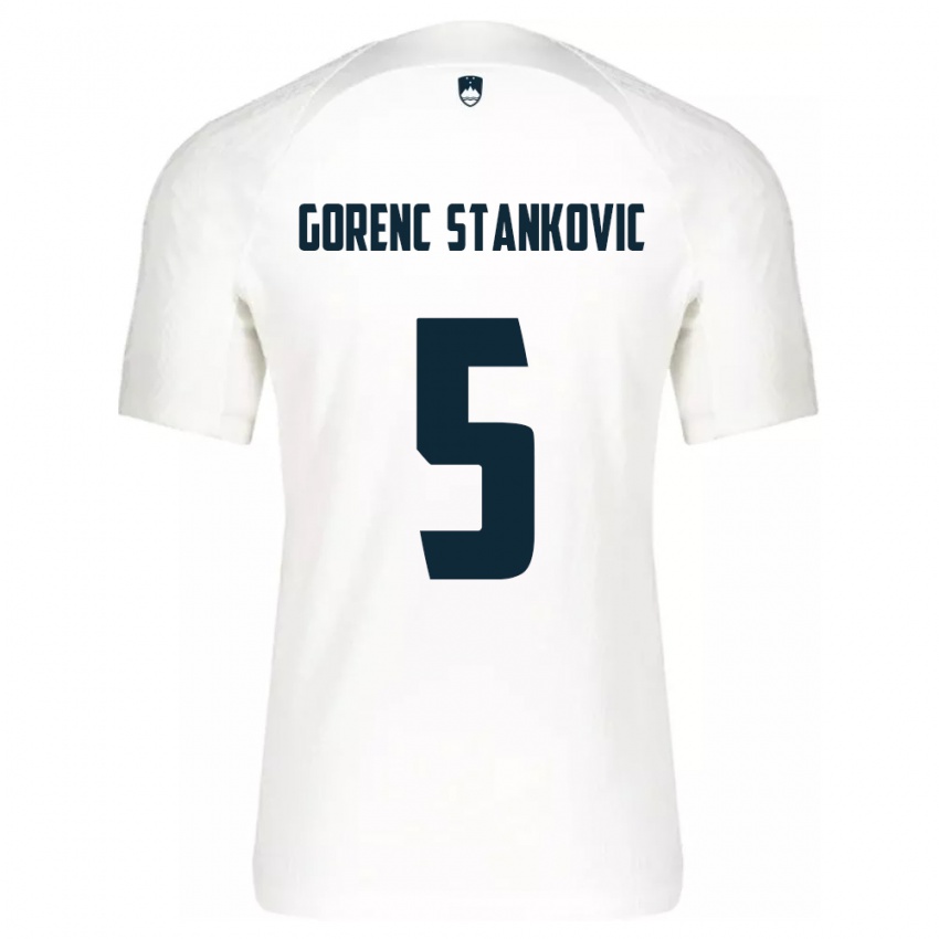 Kinder Slowenien Jon Gorenc Stankovic #5 Weiß Heimtrikot Trikot 24-26 T-Shirt Österreich