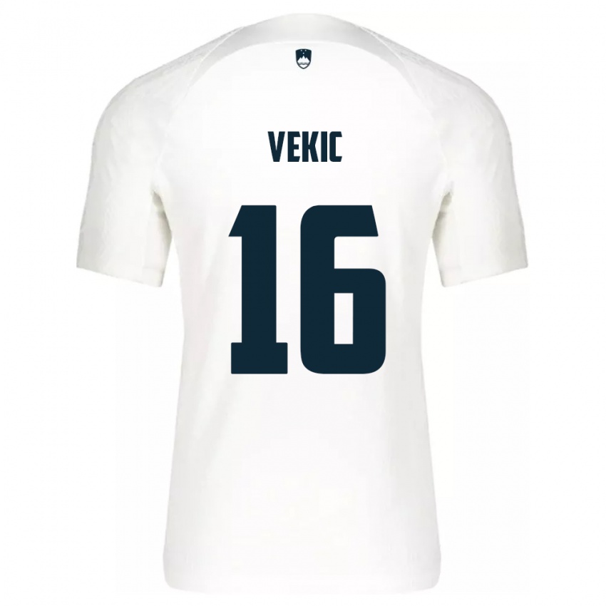 Kinder Slowenien Igor Vekic #16 Weiß Heimtrikot Trikot 24-26 T-Shirt Österreich