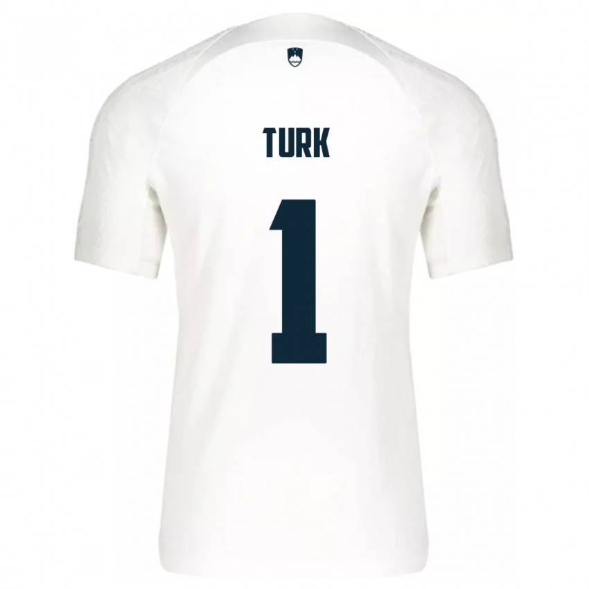 Kinder Slowenien Martin Turk #1 Weiß Heimtrikot Trikot 24-26 T-Shirt Österreich