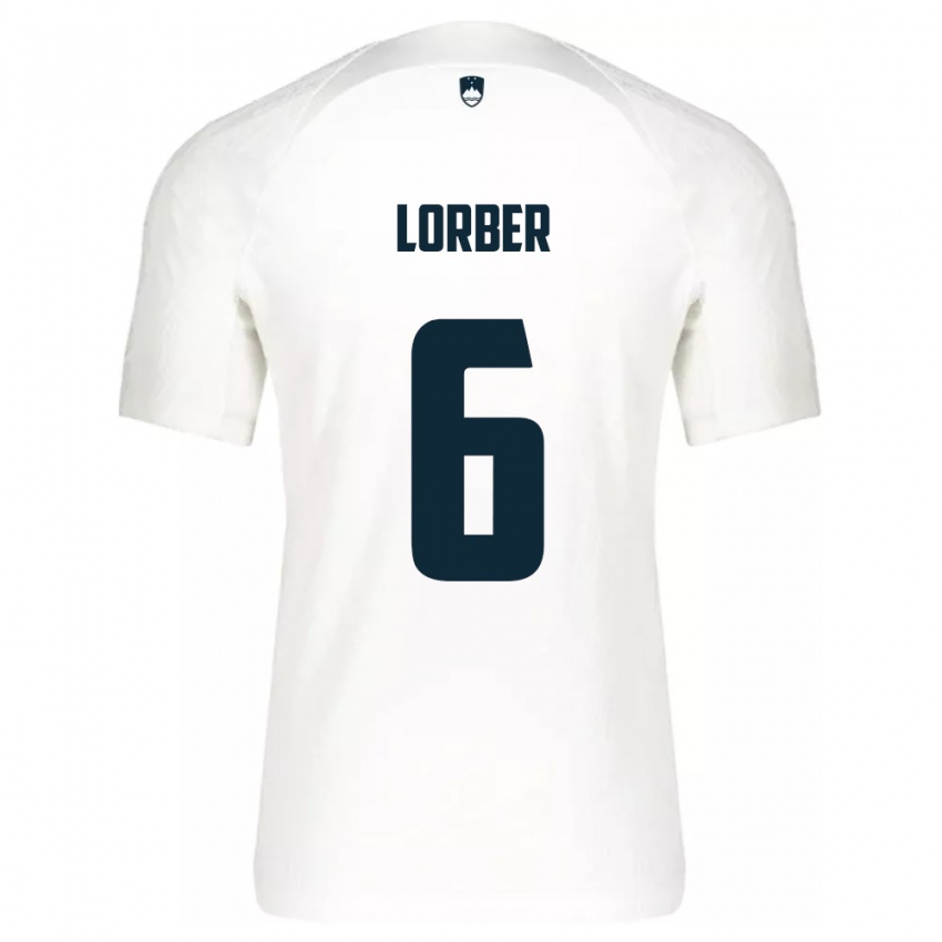 Kinder Slowenien Marcel Lorber #6 Weiß Heimtrikot Trikot 24-26 T-Shirt Österreich