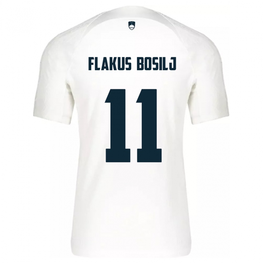 Kinder Slowenien David Flakus Bosilj #11 Weiß Heimtrikot Trikot 24-26 T-Shirt Österreich