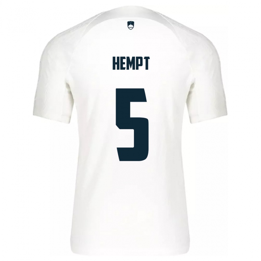 Kinder Slowenien Lukas Hempt #5 Weiß Heimtrikot Trikot 24-26 T-Shirt Österreich