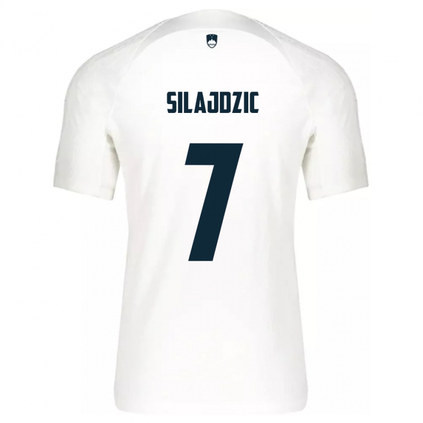 Kinder Slowenien Riad Silajdzic #7 Weiß Heimtrikot Trikot 24-26 T-Shirt Österreich