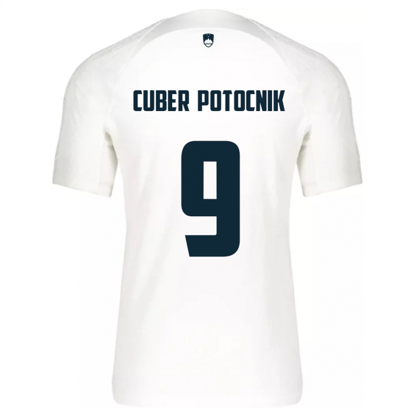 Kinder Slowenien Jaka Cuber Potocnik #9 Weiß Heimtrikot Trikot 24-26 T-Shirt Österreich