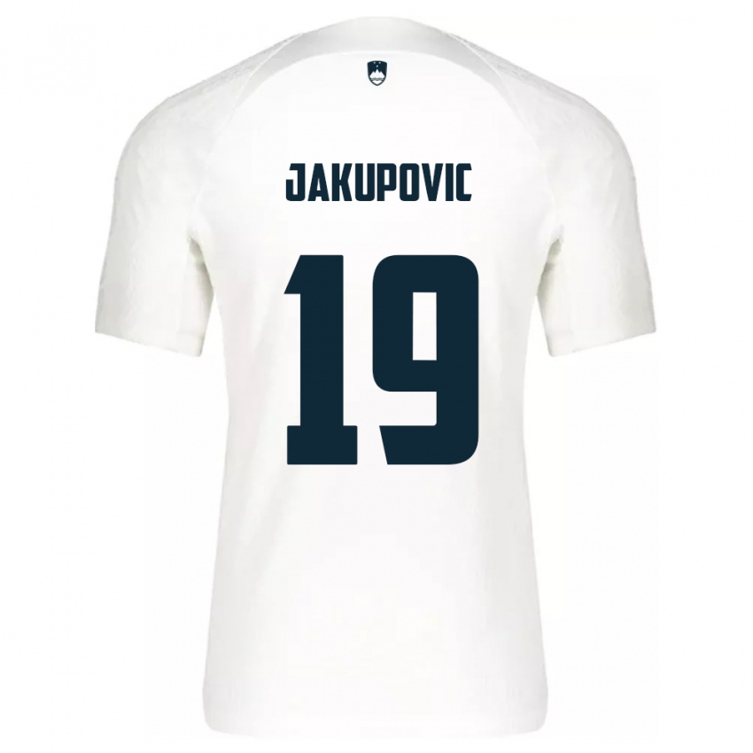 Kinder Slowenien Aldin Jakupovic #19 Weiß Heimtrikot Trikot 24-26 T-Shirt Österreich