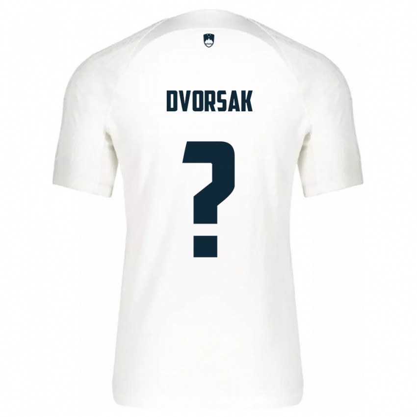 Kinder Slowenien Matej Dvorsak #0 Weiß Heimtrikot Trikot 24-26 T-Shirt Österreich