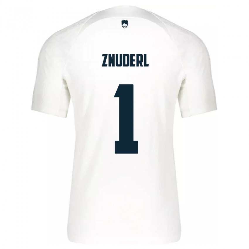 Kinder Slowenien Tai Znuderl #1 Weiß Heimtrikot Trikot 24-26 T-Shirt Österreich