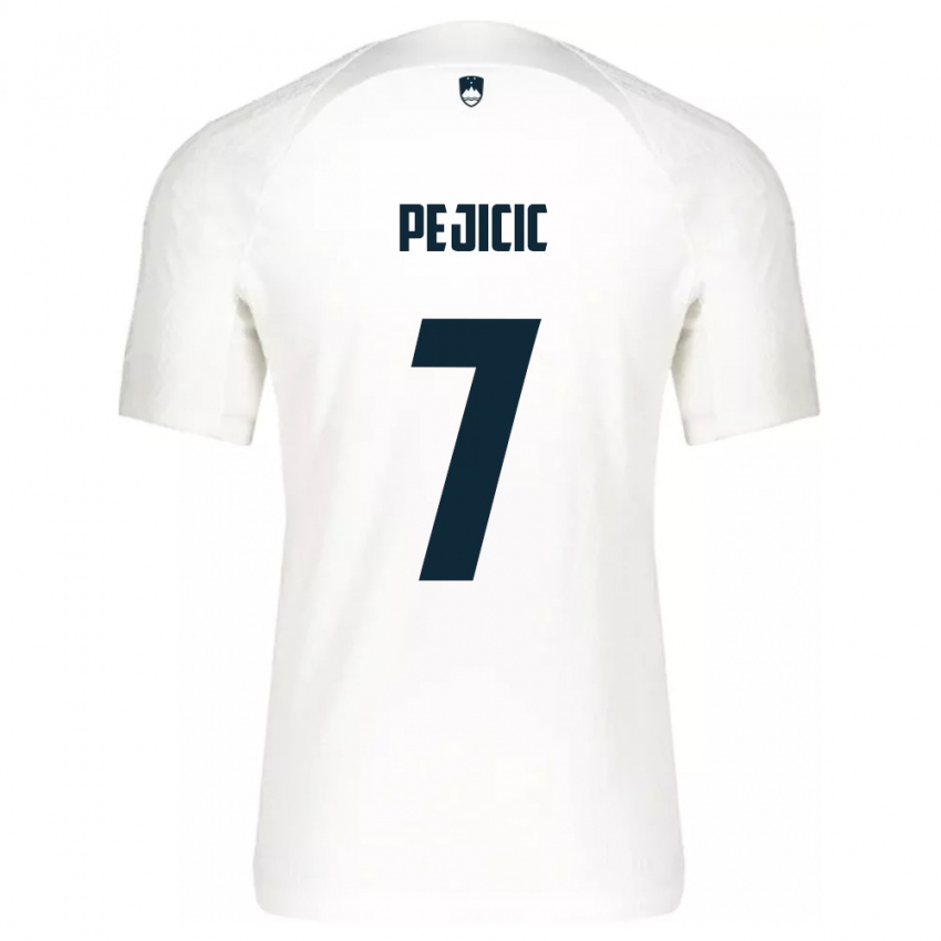 Kinder Slowenien David Pejičić #7 Weiß Heimtrikot Trikot 24-26 T-Shirt Österreich