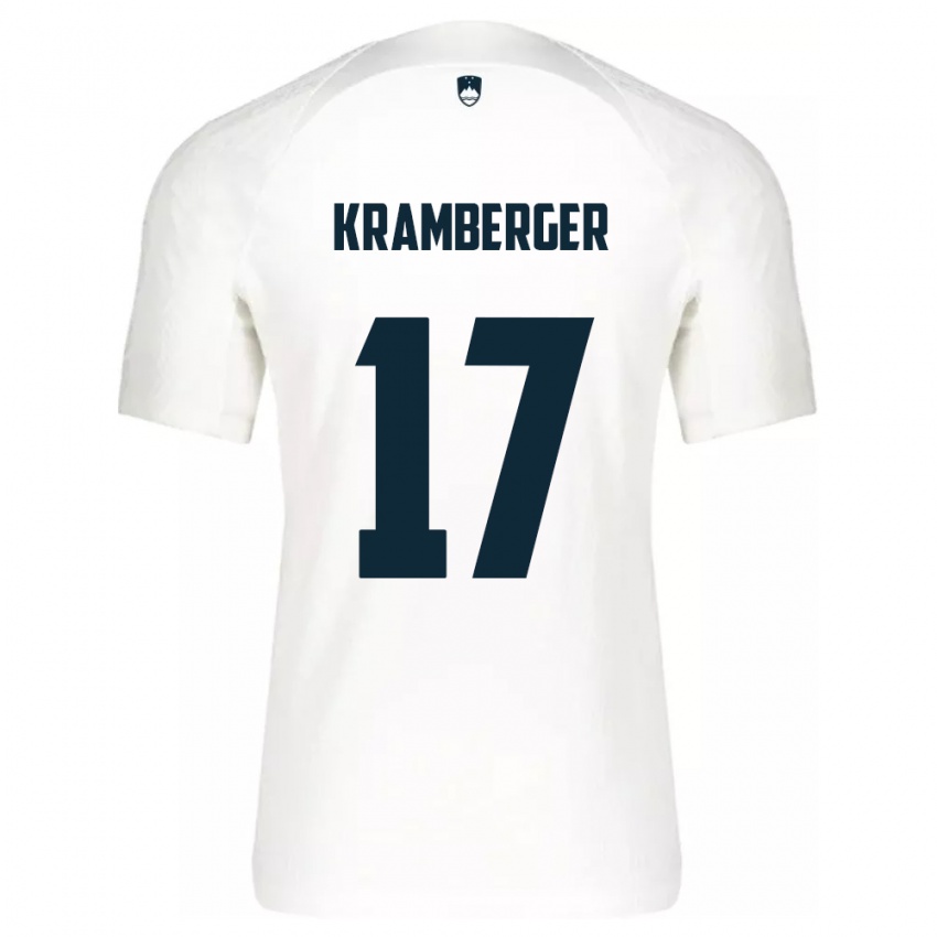 Kinder Slowenien Enej Kramberger #17 Weiß Heimtrikot Trikot 24-26 T-Shirt Österreich