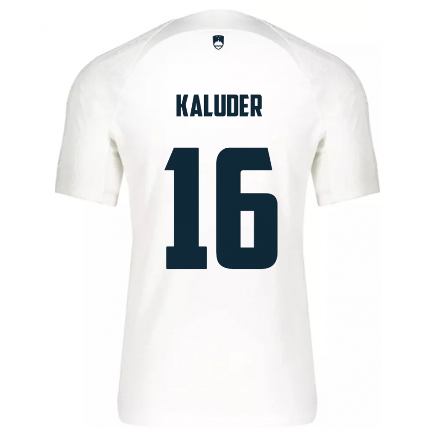 Kinder Slowenien Grega Kaluder #16 Weiß Heimtrikot Trikot 24-26 T-Shirt Österreich