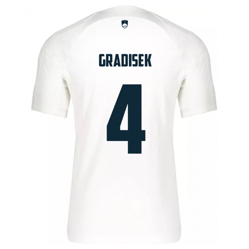 Kinder Slowenien Sara Gradišek #4 Weiß Heimtrikot Trikot 24-26 T-Shirt Österreich