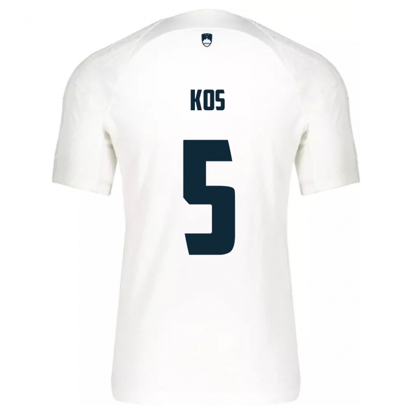 Kinder Slowenien Evelina Kos #5 Weiß Heimtrikot Trikot 24-26 T-Shirt Österreich