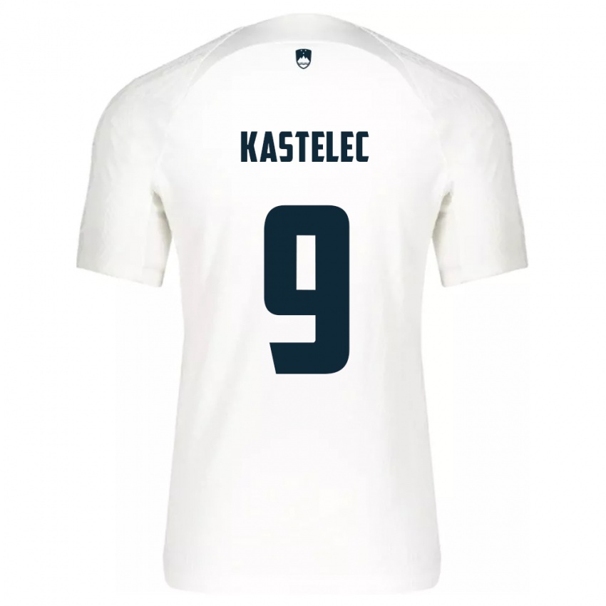 Kinder Slowenien Mirjam Kastelec #9 Weiß Heimtrikot Trikot 24-26 T-Shirt Österreich