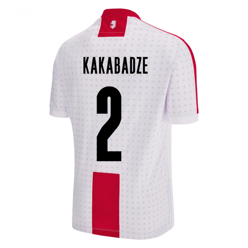 Kinder Georgien Otar Kakabadze #2 Weiß Heimtrikot Trikot 24-26 T-Shirt Österreich