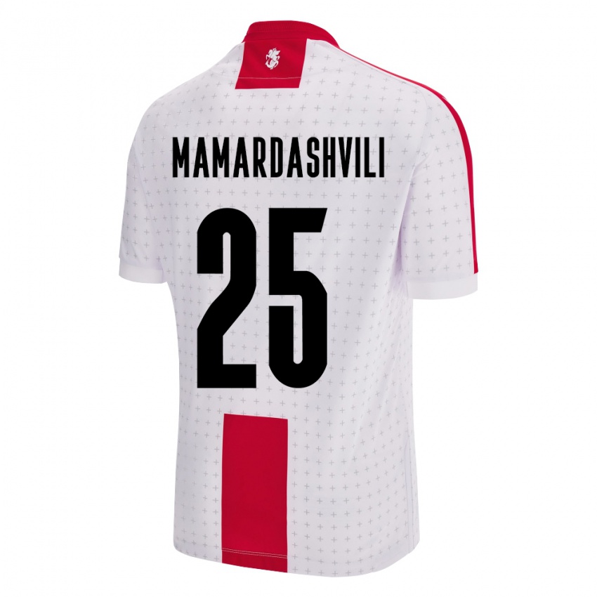 Kinder Georgien Giorgi Mamardashvili #25 Weiß Heimtrikot Trikot 24-26 T-Shirt Österreich