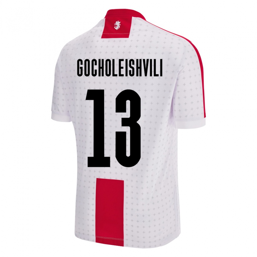 Kinder Georgien Giorgi Gocholeishvili #13 Weiß Heimtrikot Trikot 24-26 T-Shirt Österreich