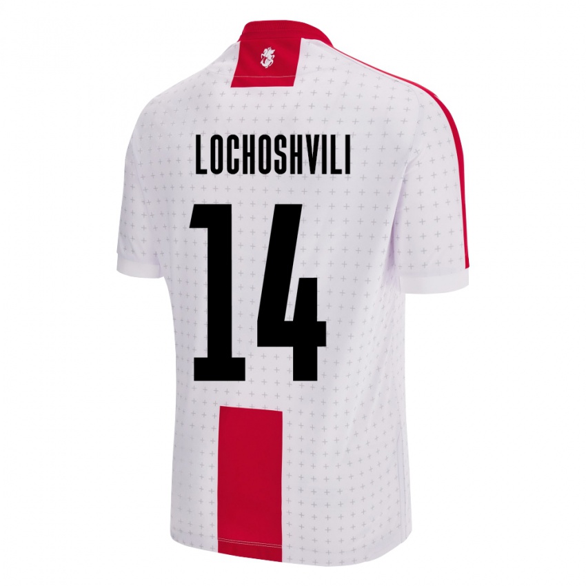 Kinder Georgien Luka Lochoshvili #14 Weiß Heimtrikot Trikot 24-26 T-Shirt Österreich