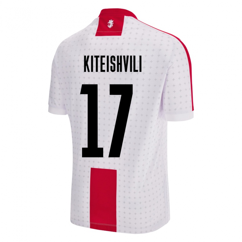 Kinder Georgien Otar Kiteishvili #17 Weiß Heimtrikot Trikot 24-26 T-Shirt Österreich