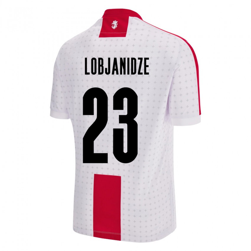 Kinder Georgien Saba Lobjanidze #23 Weiß Heimtrikot Trikot 24-26 T-Shirt Österreich