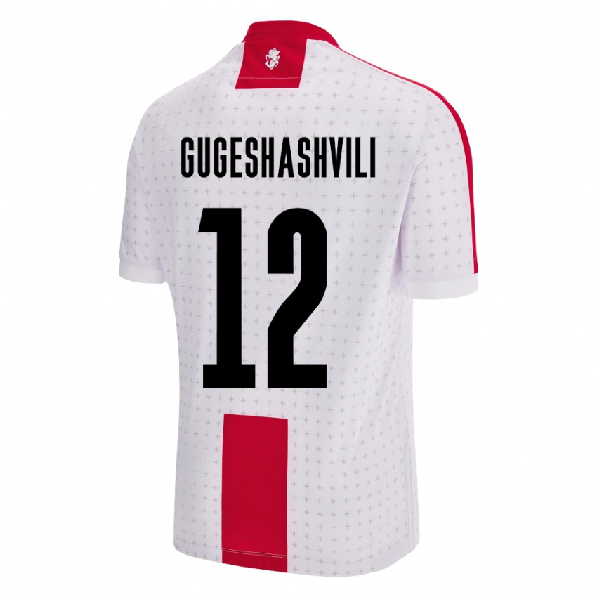 Kinder Georgien Luka Gugeshashvili #12 Weiß Heimtrikot Trikot 24-26 T-Shirt Österreich