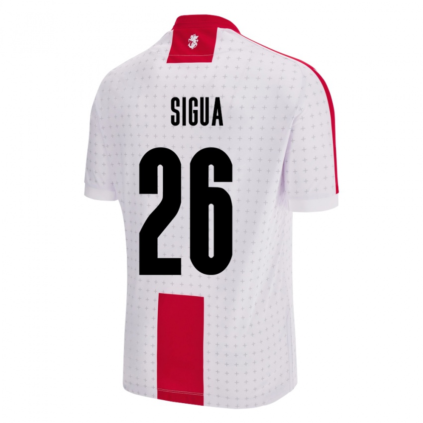 Kinder Georgien Gabriel Sigua #26 Weiß Heimtrikot Trikot 24-26 T-Shirt Österreich