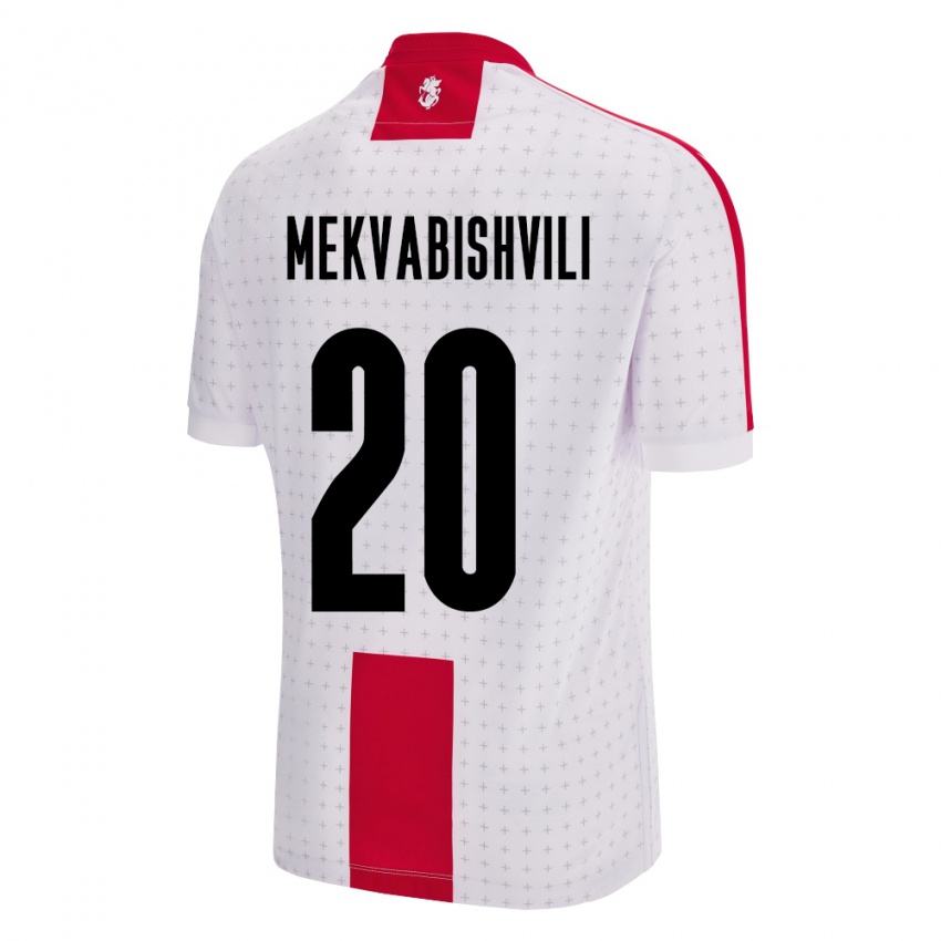 Kinder Georgien Anzor Mekvabishvili #20 Weiß Heimtrikot Trikot 24-26 T-Shirt Österreich