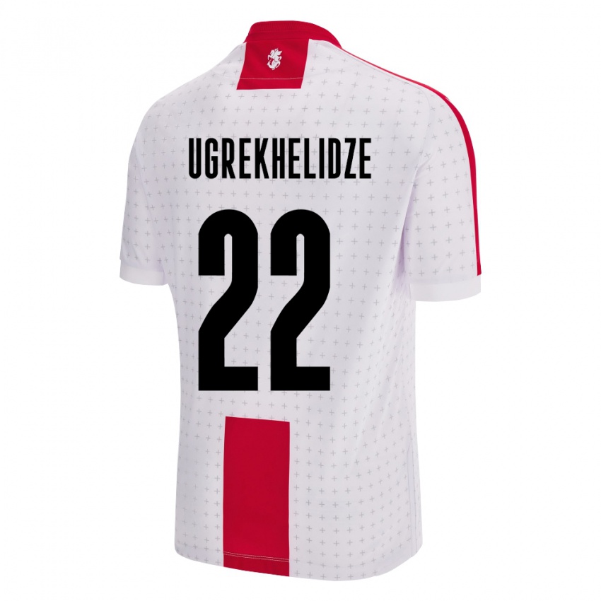 Kinder Georgien Nikoloz Ugrekhelidze #22 Weiß Heimtrikot Trikot 24-26 T-Shirt Österreich