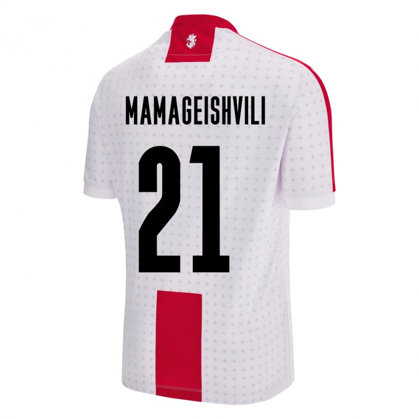 Kinder Georgien Otar Mamageishvili #21 Weiß Heimtrikot Trikot 24-26 T-Shirt Österreich