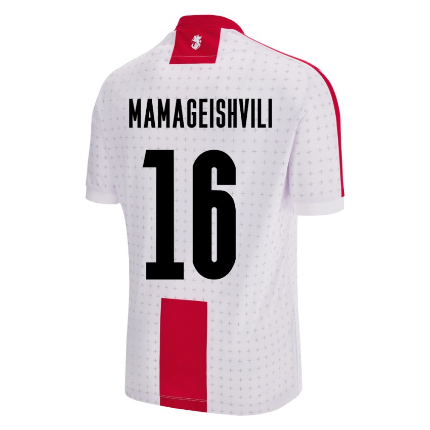 Kinder Georgien Gizo Mamageishvili #16 Weiß Heimtrikot Trikot 24-26 T-Shirt Österreich