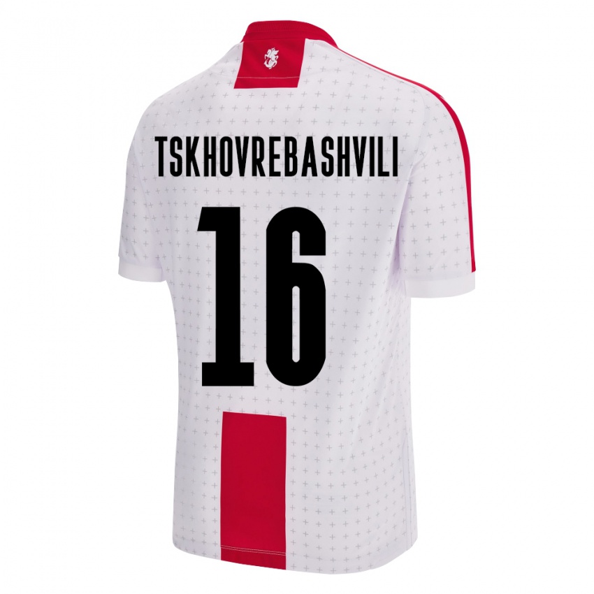 Kinder Georgien Nikoloz Tskhovrebashvili #16 Weiß Heimtrikot Trikot 24-26 T-Shirt Österreich