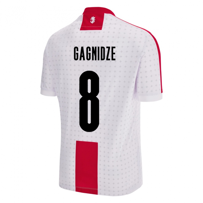 Kinder Georgien Luka Gagnidze #8 Weiß Heimtrikot Trikot 24-26 T-Shirt Österreich