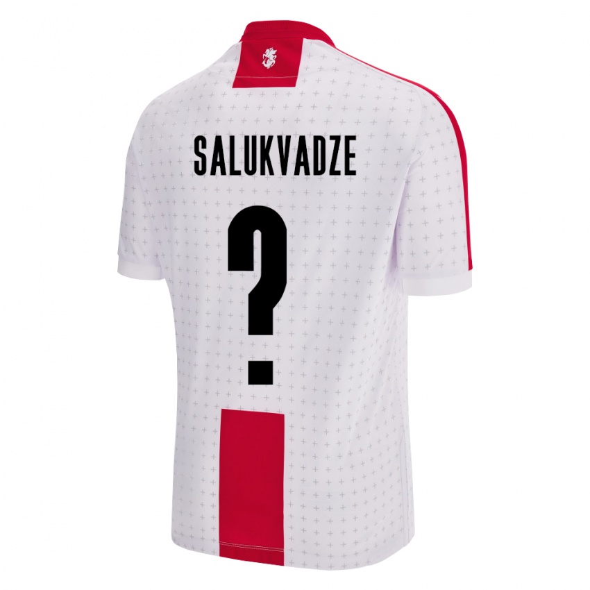 Kinder Georgien Luka Salukvadze #0 Weiß Heimtrikot Trikot 24-26 T-Shirt Österreich