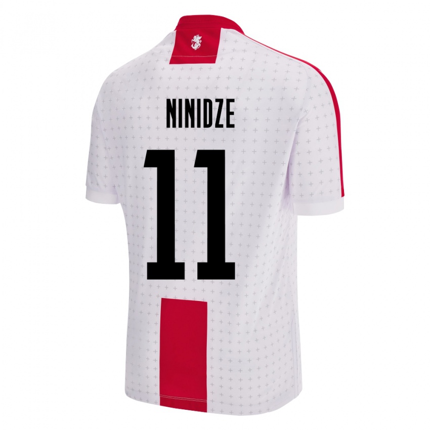 Kinder Georgien Nikoloz Ninidze #11 Weiß Heimtrikot Trikot 24-26 T-Shirt Österreich