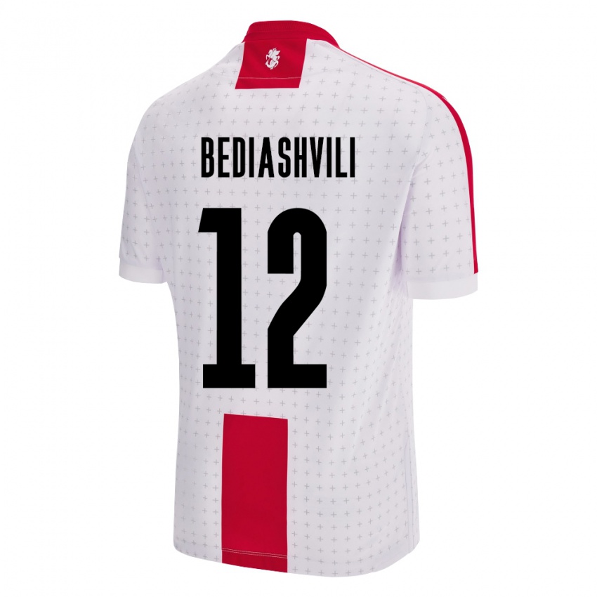 Kinder Georgien Giorgi Bediashvili #12 Weiß Heimtrikot Trikot 24-26 T-Shirt Österreich