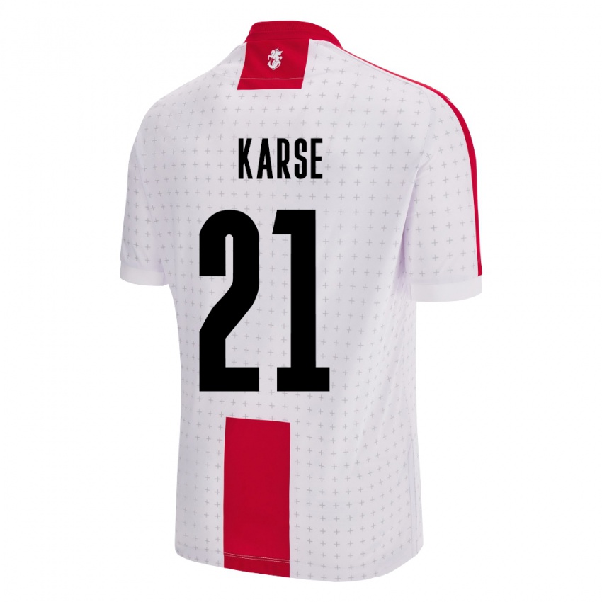 Kinder Georgien Karse #21 Weiß Heimtrikot Trikot 24-26 T-Shirt Österreich