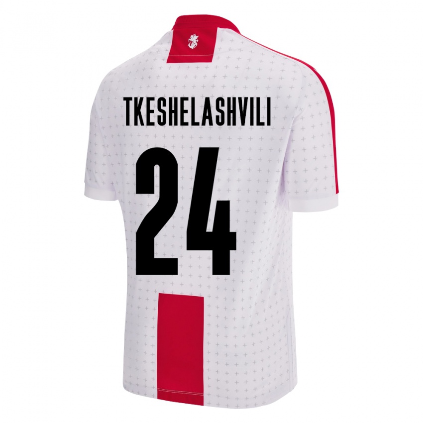 Kinder Georgien Amiran Tkeshelashvili #24 Weiß Heimtrikot Trikot 24-26 T-Shirt Österreich