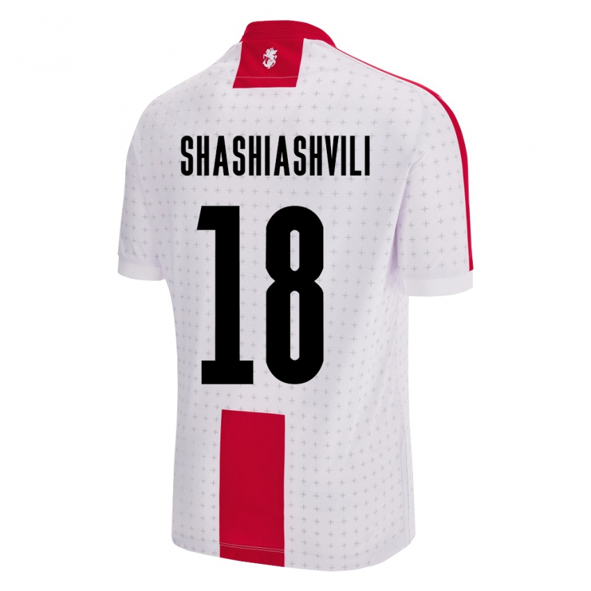 Kinder Georgien Luka Shashiashvili #18 Weiß Heimtrikot Trikot 24-26 T-Shirt Österreich