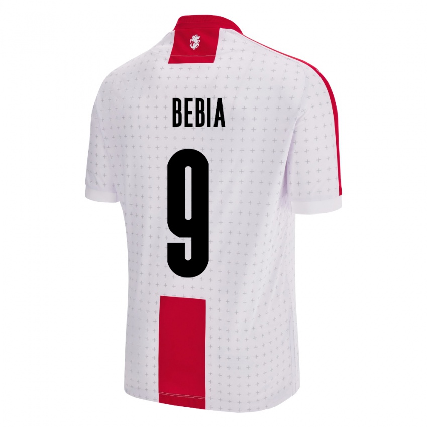 Kinder Georgien Maiko Bebia #9 Weiß Heimtrikot Trikot 24-26 T-Shirt Österreich