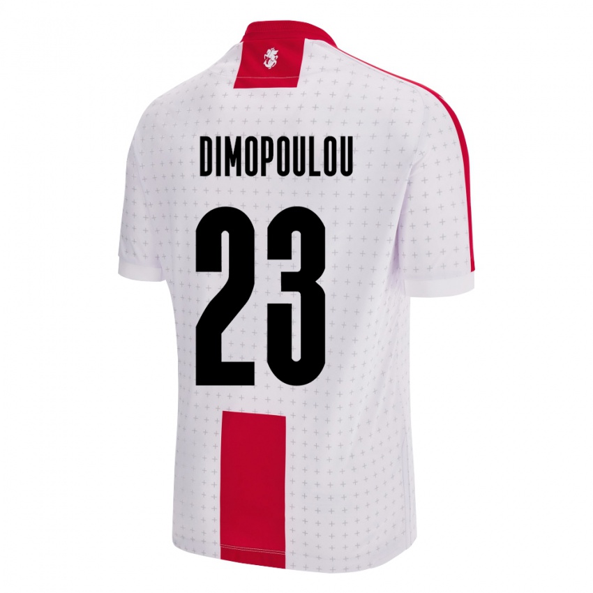 Kinder Georgien Salomi Dimopoulou #23 Weiß Heimtrikot Trikot 24-26 T-Shirt Österreich