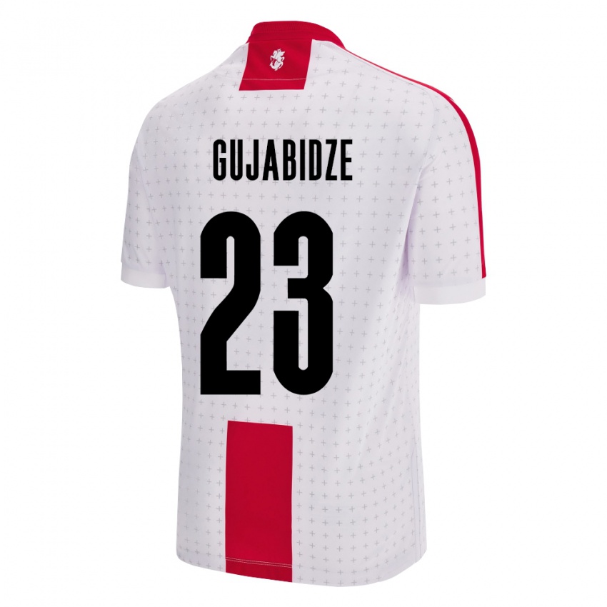 Kinder Georgien Nino Gujabidze #23 Weiß Heimtrikot Trikot 24-26 T-Shirt Österreich