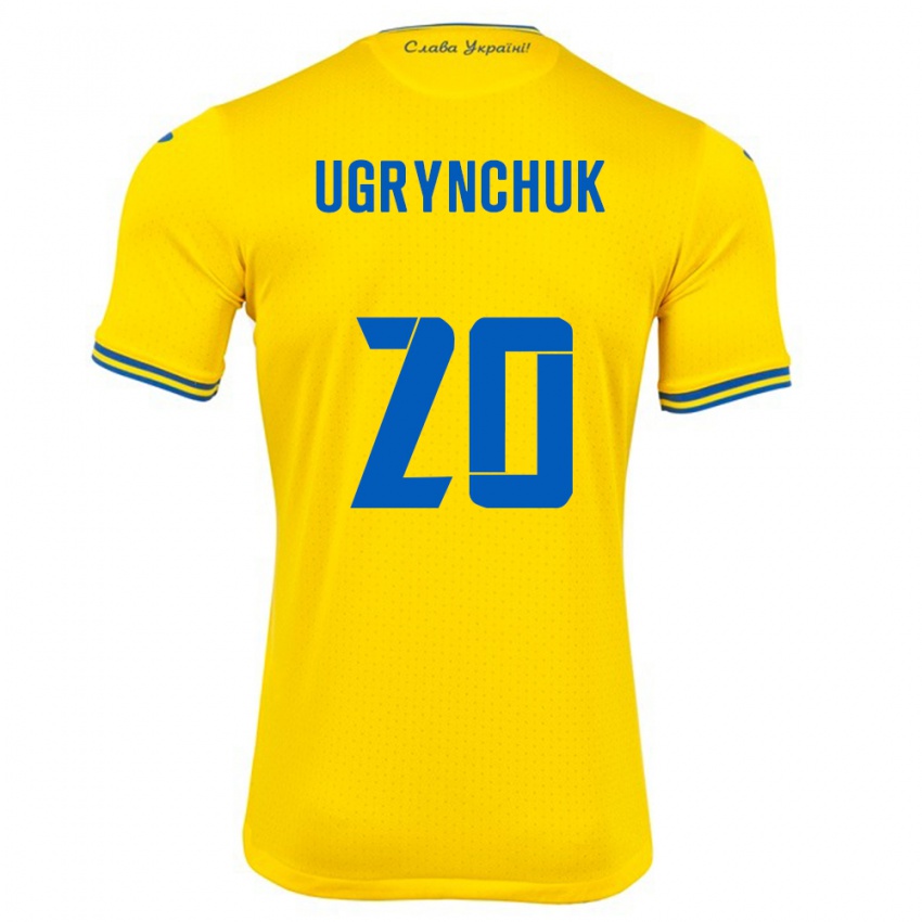 Kinder Ukraine Artem Ugrynchuk #20 Gelb Heimtrikot Trikot 24-26 T-Shirt Österreich