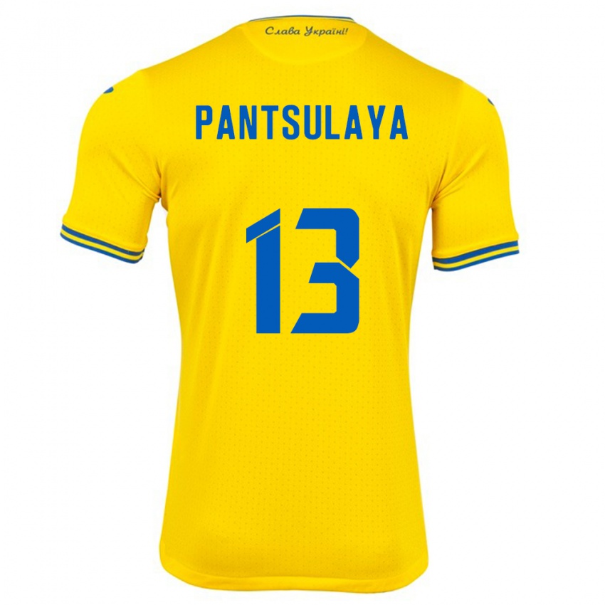 Kinder Ukraine Natiya Pantsulaya #13 Gelb Heimtrikot Trikot 24-26 T-Shirt Österreich