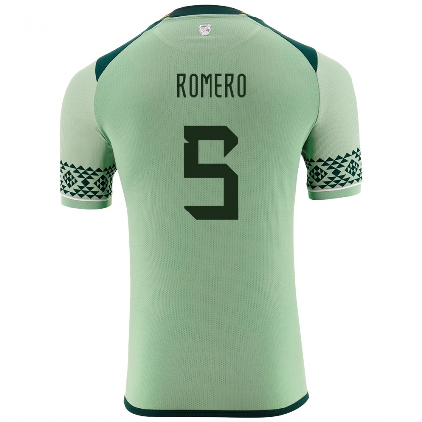 Kinder Bolivien César Romero #5 Hellgrün Heimtrikot Trikot 24-26 T-Shirt Österreich