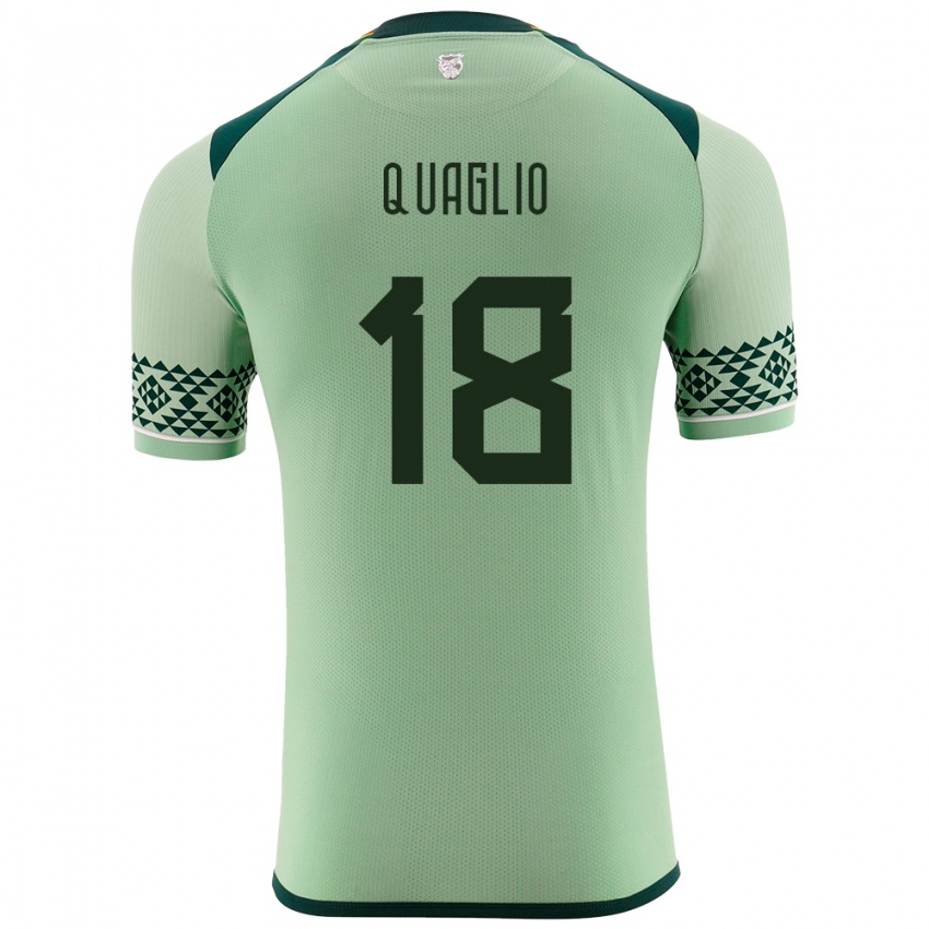 Kinder Bolivien Fabricio Quaglio #18 Hellgrün Heimtrikot Trikot 24-26 T-Shirt Österreich