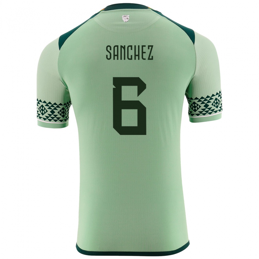 Kinder Bolivien Lucas Sanchez #6 Hellgrün Heimtrikot Trikot 24-26 T-Shirt Österreich